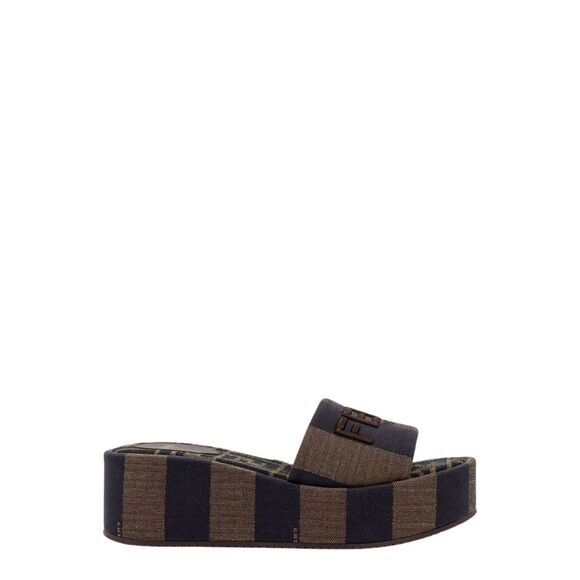 Chic Fabric Flatform Slide Sandals - Picture 1 of 4